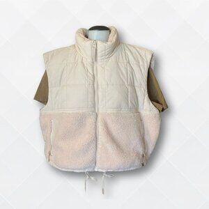 Job Lab Cream Puffer Vest - Size XL - NWT - WJK-100015